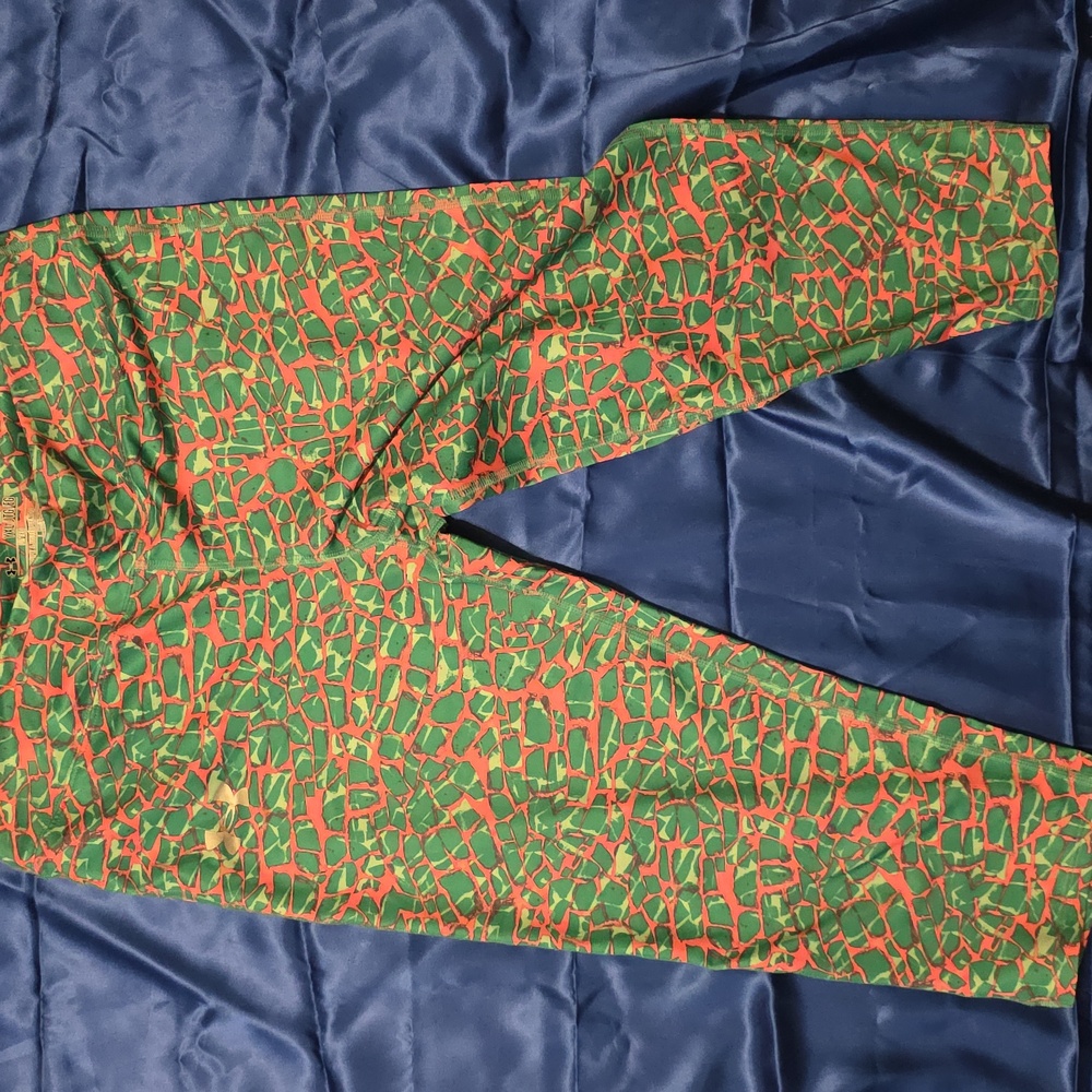 Vibrant Green and Orange Leggings